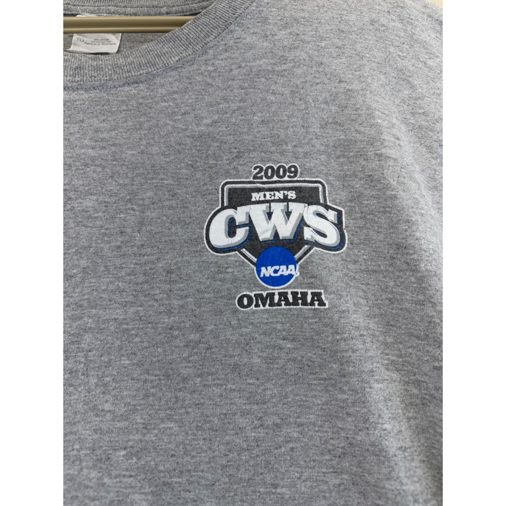 NCAA T-Shirt Mens XL Gray 2009 College World Series Omaha Official Bracket Tee